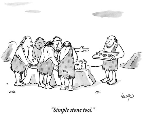"Simple stone tool."