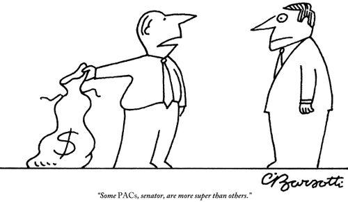 "Some PACs, senator, are more super than others."