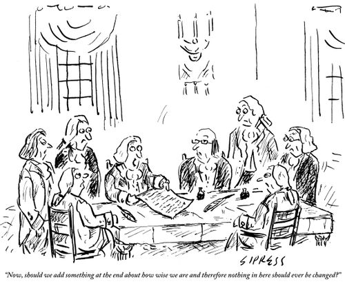 "Now, should we add something at the end about how wise we are and therefore nothing in here should ever be changed?"