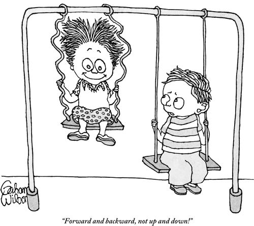 "Forward and backward, not up and down!"