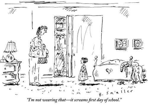 "I'm not wearing that - it screams first day of school."