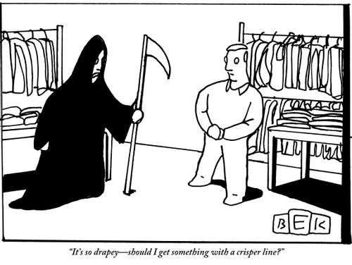 "It's so drapey—should I get something with a crisper line?"