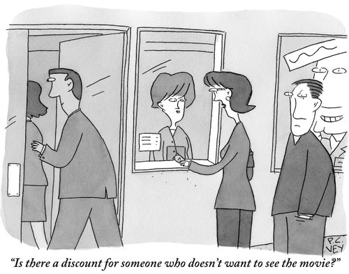 "Is there a discount for someone who doesn't want to see the movie?"