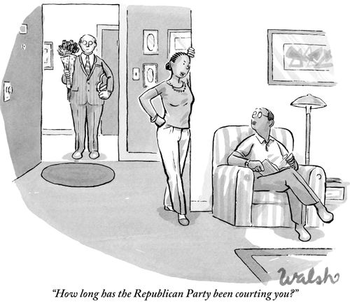 "How long has the Republican Party been courting you?"