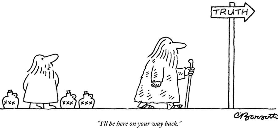 "I'll be here on your way back."