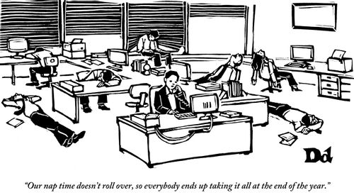 "Our nap time doesn't roll over, so everybody ends up taking it all at the end of the year."