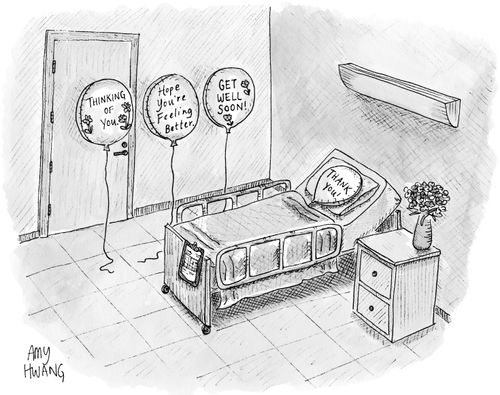 Hospital balloons.