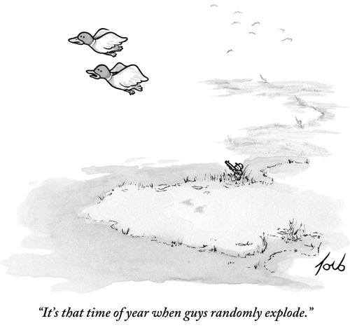 "It's that time of year when guys randomly explode."
