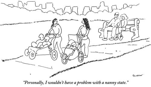"Personally, I wouldn't have a problem with a nanny state."