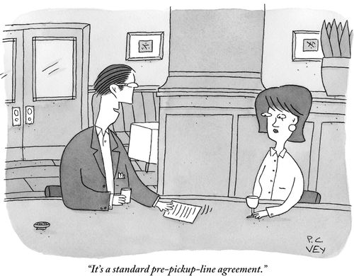 "It's a standard pre-pickup-line agreement."