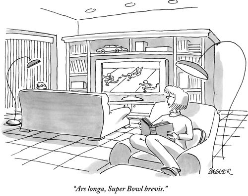 "Ars longa, Super Bowl brevis."