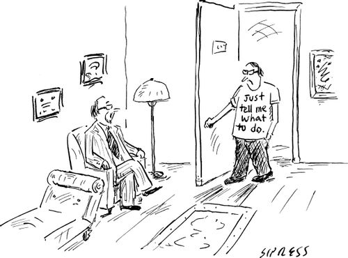 "Just tell me what to do."
