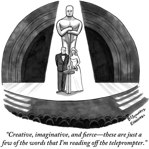 "Creative, imaginative, and fierce-these are just a few of the words that I'm reading off the teleprompter."