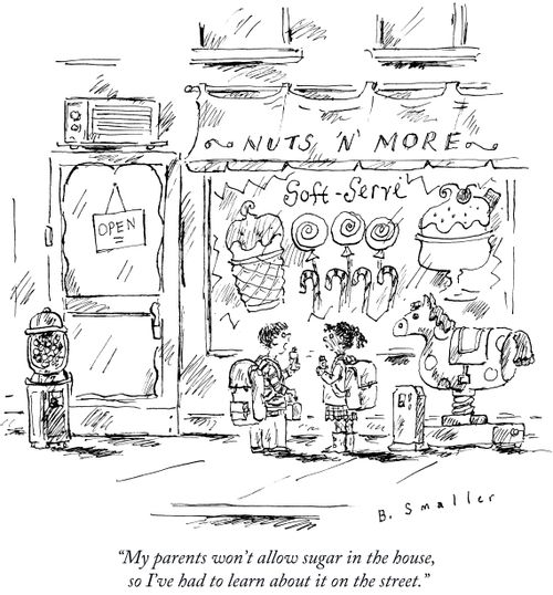 "My parents won't allow sugar in the house, so I've had to learn about it on the street."