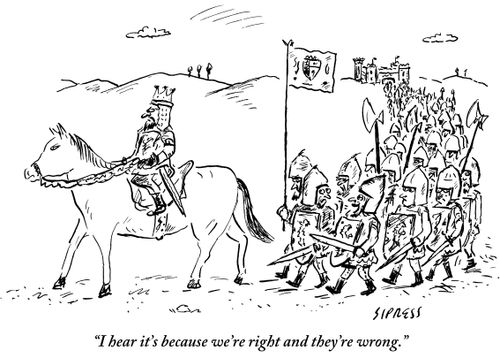 "I hear it's because we're right and they're wrong."