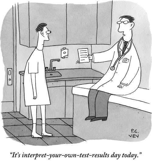 "It's interpret-your-own-test-results day today."