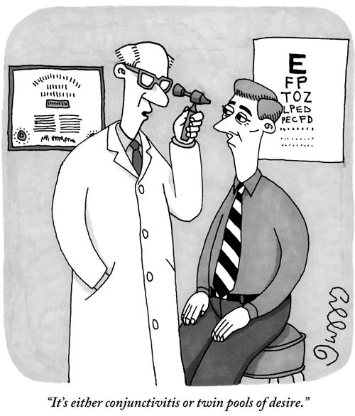 "It's either conjunctivitis or twin pools of desire."