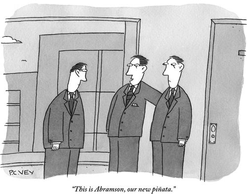 "This is Abramson, our new piñata."