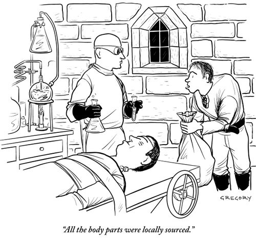 "All the body parts were locally sourced."