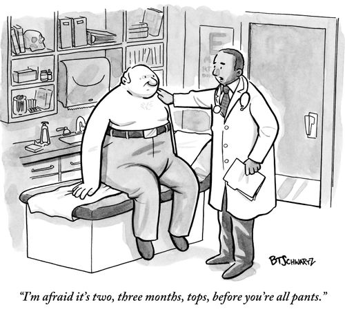 "I'm afraid it's two, three months, tops, before you're all pants."