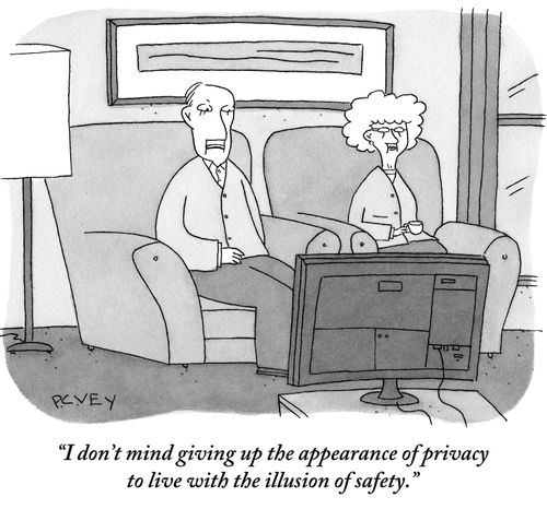 "I don't mind giving up the appearance of privacy to live with the illusion of safety."