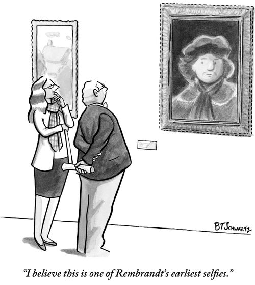 "I believe this is one of Rembrandt's earliest selfies."
