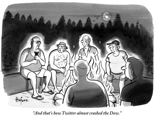"And that's how Twitter almost crashed the Dow."