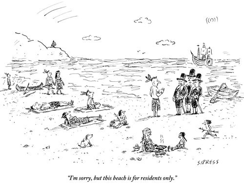 "I'm sorry, but this beach is for residents only."