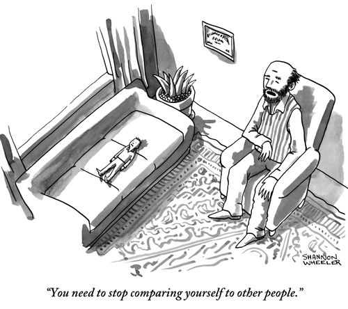 "You need to stop comparing yourself to other people."