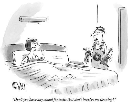 "Don't you have any sexual fantasies that don't involve me cleaning?"