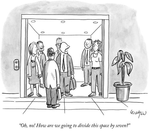 "Oh, no! How are we going to divide this space by seven?"