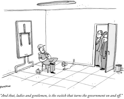 "And that, ladies and gentlemen, is the switch that turns the government on and off."