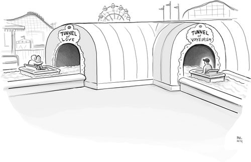 Tunnel of Love ride intersects with a Tunnel of Voyeurism ride.