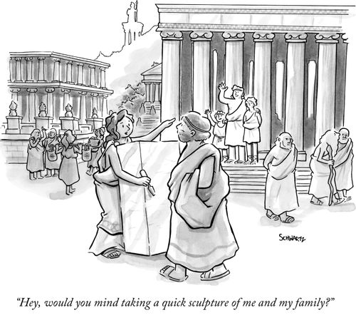 "Hey, would you mind taking a quick sculpture of me and my family?"