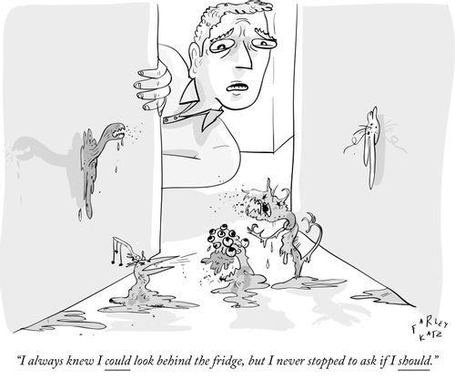 "I always knew I could look behind the fridge, but I never stopped to ask if I should."