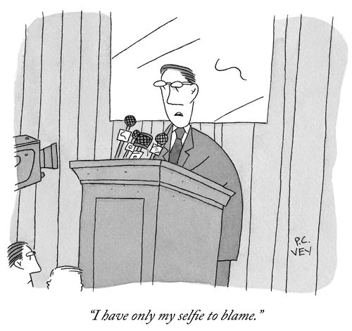 "I have only my selfie to blame."