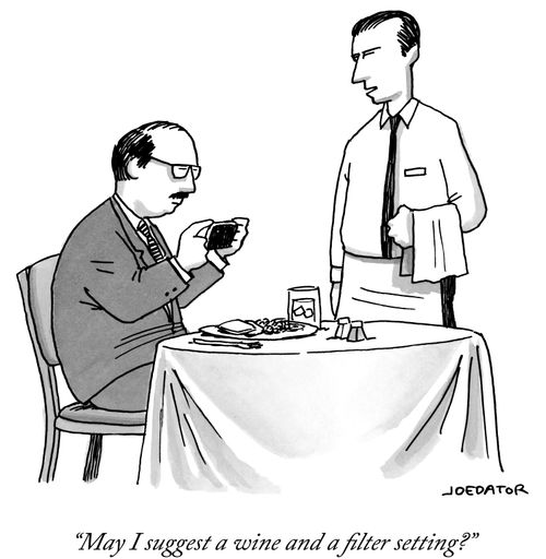 "May I suggest a wine and a filter setting?"