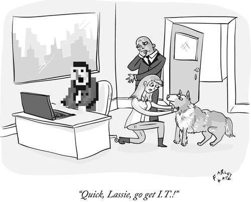 "Quick, Lassie, go get I.T.!"