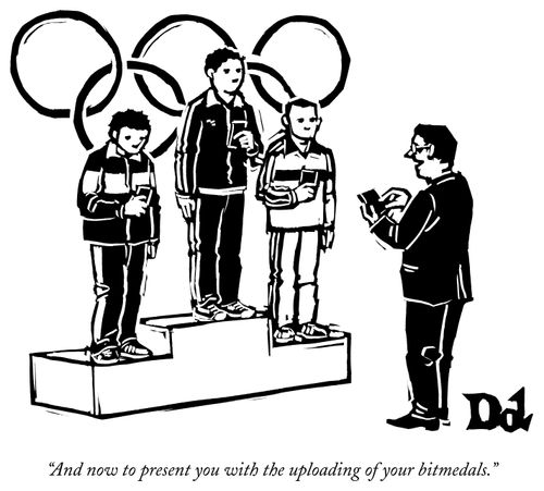 "And now to present you with the uploading of your bitmedals."