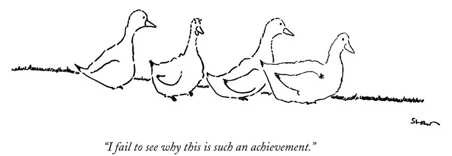 "I fail to see why this is such an achievement."