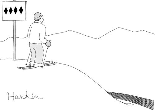 Ski Slope Rated Black Due To Wall At The Bottom