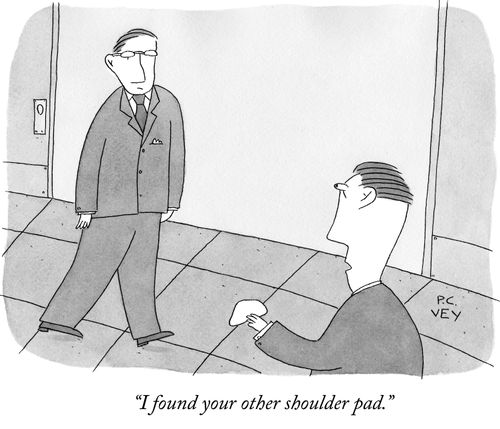 "I found your other shoulder pad."