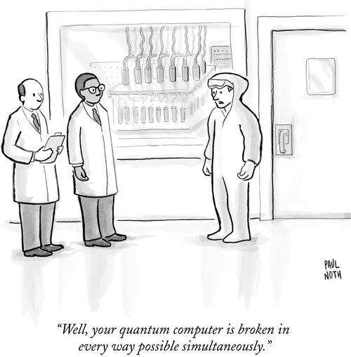 "Well, your quantum computer is broken in every way possible simultaneously."