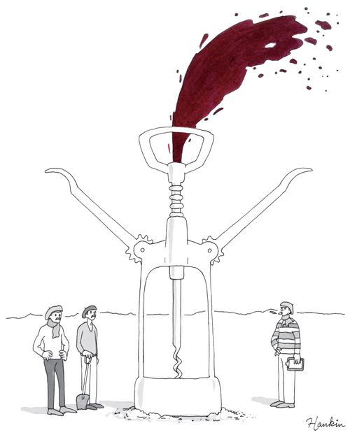 Bottle Opener Strikes A Red Wine Well