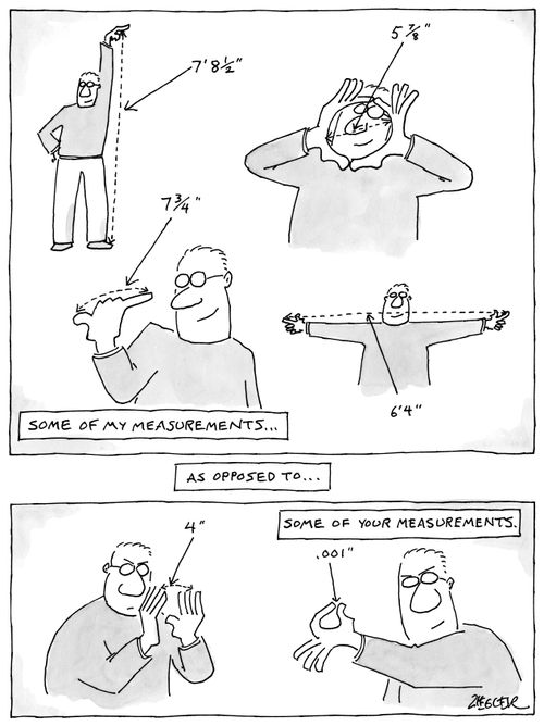 Some of my measurements....as opposed to...some of your measurements.