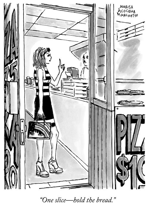 "One slice—hold the bread."