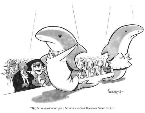 "Maybe we need more space between Fashion Week and Shark Week."