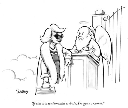 "If this is a sentimental tribute, I'm gonna vomit."