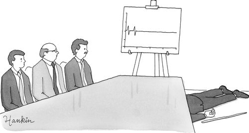 Dead Man Presents Flat Line At Meeting