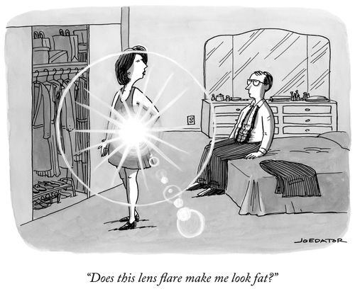 "Does this lens flare make me look fat?"